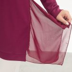 yanı Şifonlu kristal tunik