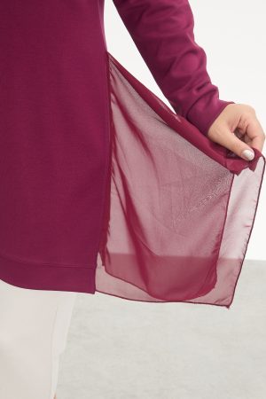 yanı Şifonlu kristal tunik