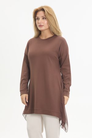 yanı Şifonlu kristal tunik