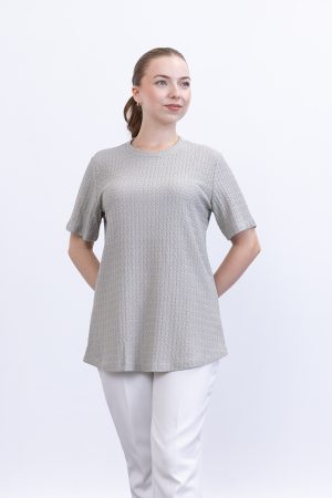 yazlık günlük rahat kalıp kısa kollu bürümcük bluz tişört