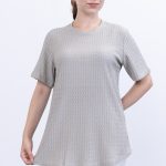 yazlık günlük rahat kalıp kısa kollu bürümcük bluz tişört