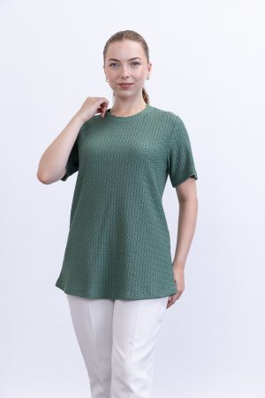 yazlık günlük rahat kalıp kısa kollu bürümcük bluz tişört