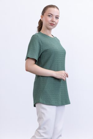 yazlık günlük rahat kalıp kısa kollu bürümcük bluz tişört