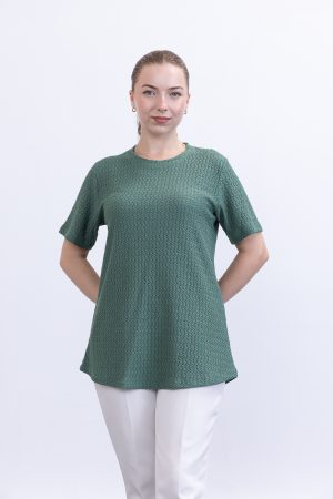 yazlık günlük rahat kalıp kısa kollu bürümcük bluz tişört