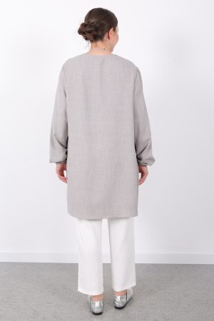 yazlık kadın tunik günlük İnce sofia keten kolyeli tunik