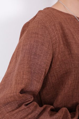 yazlık kadın tunik günlük İnce sofia keten kolyeli tunik