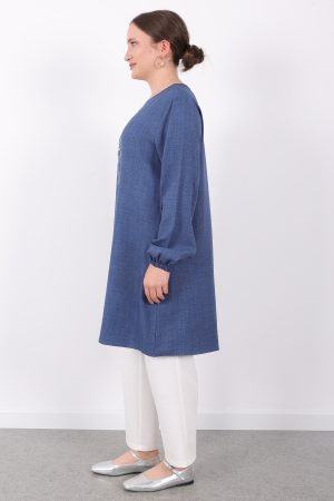 yazlık kadın tunik günlük İnce sofia keten kolyeli tunik