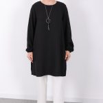 yazlık kadın tunik günlük İnce sofia keten kolyeli tunik