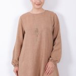 yazlık kadın tunik günlük İnce sofia keten kolyeli tunik