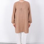 yazlık kadın tunik günlük İnce sofia keten kolyeli tunik