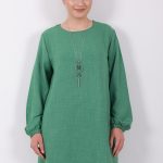 yazlık kadın tunik günlük İnce sofia keten kolyeli tunik