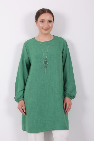 yazlık kadın tunik günlük İnce sofia keten kolyeli tunik