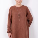 yazlık kadın tunik günlük İnce sofia keten kolyeli tunik